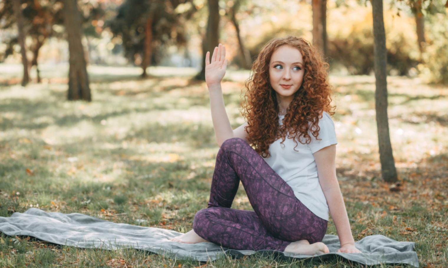 Breathing technique demonstration